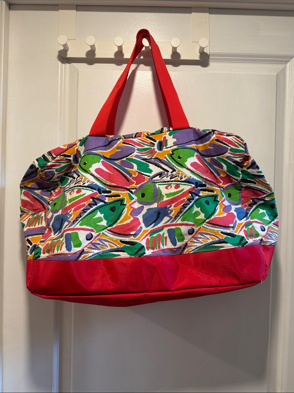 Vintage 1980s Ken Done Inspired Weekender / Beach Bag